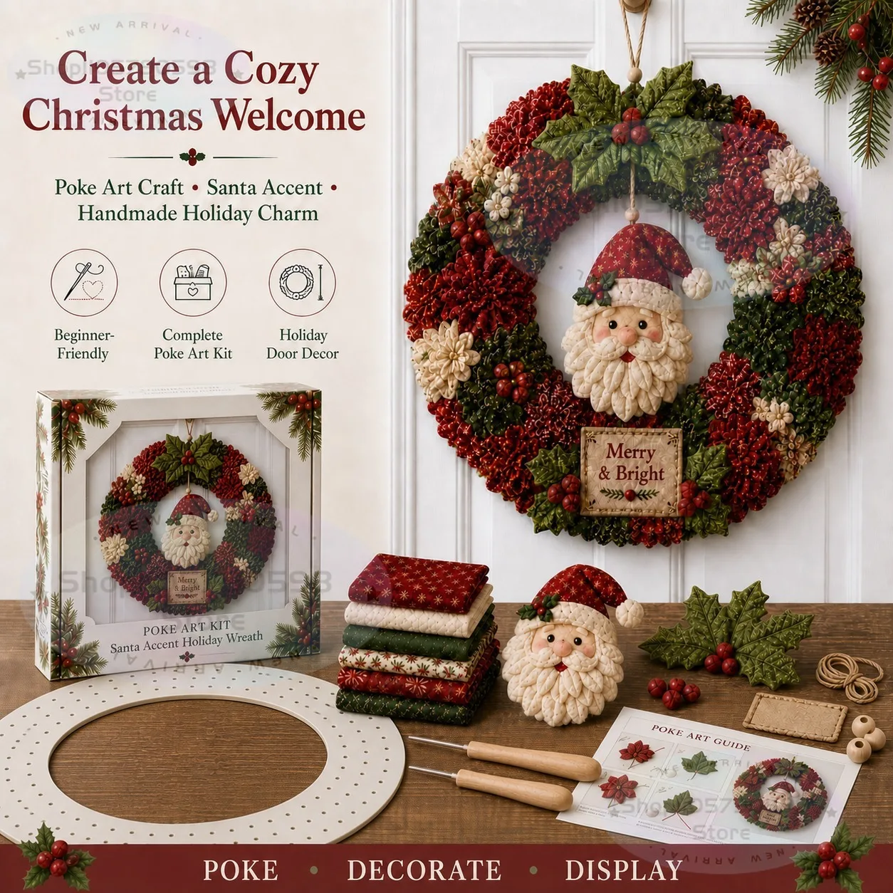 2026 3D Fabric Poke Wreath DIY - Art Craft Kit recension och pris