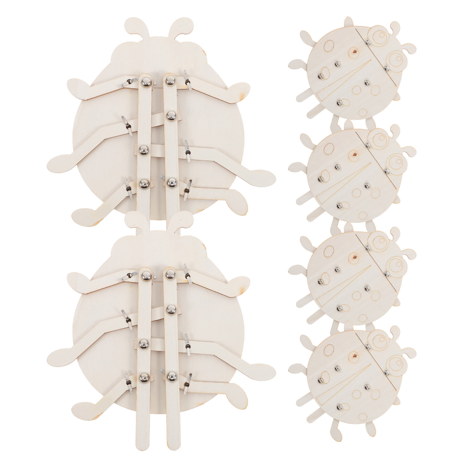 6Pcs Wooden Ladybug Blank Shap - Art And Craft For Nursery recension och pris