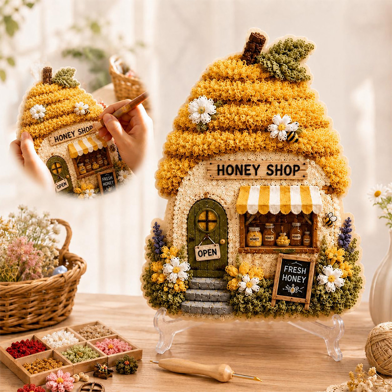 3D Mushroom House Poke Art DIY - Art Craft Kit recension och pris
