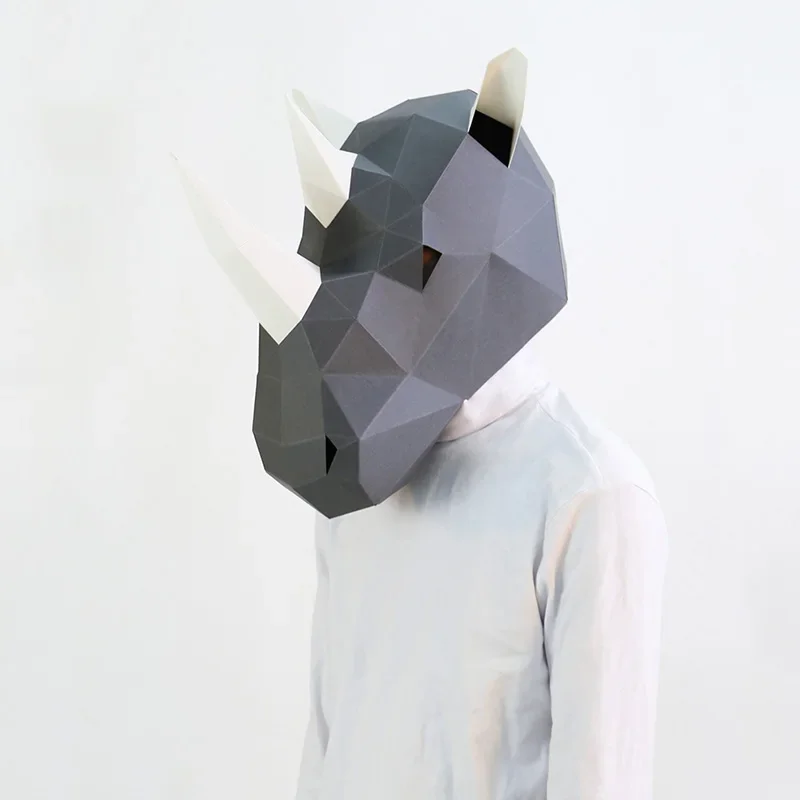 Rhinoceros Adult Head Mask Pap - Art Craft Cardboard recension och pris