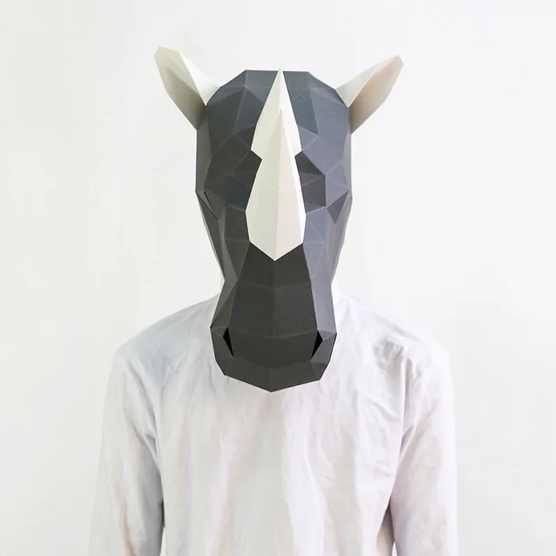 Rhinoceros Adult Head Mask Pap - Art Craft Cardboard recension och pris