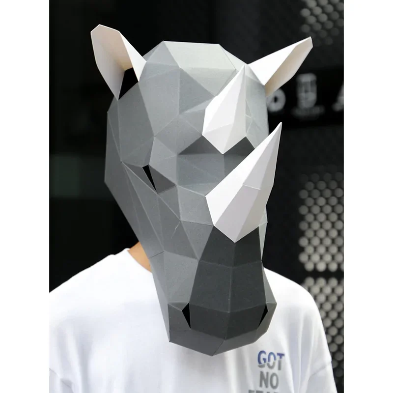 Rhinoceros Adult Head Mask Pap - Art Craft Cardboard recension och pris