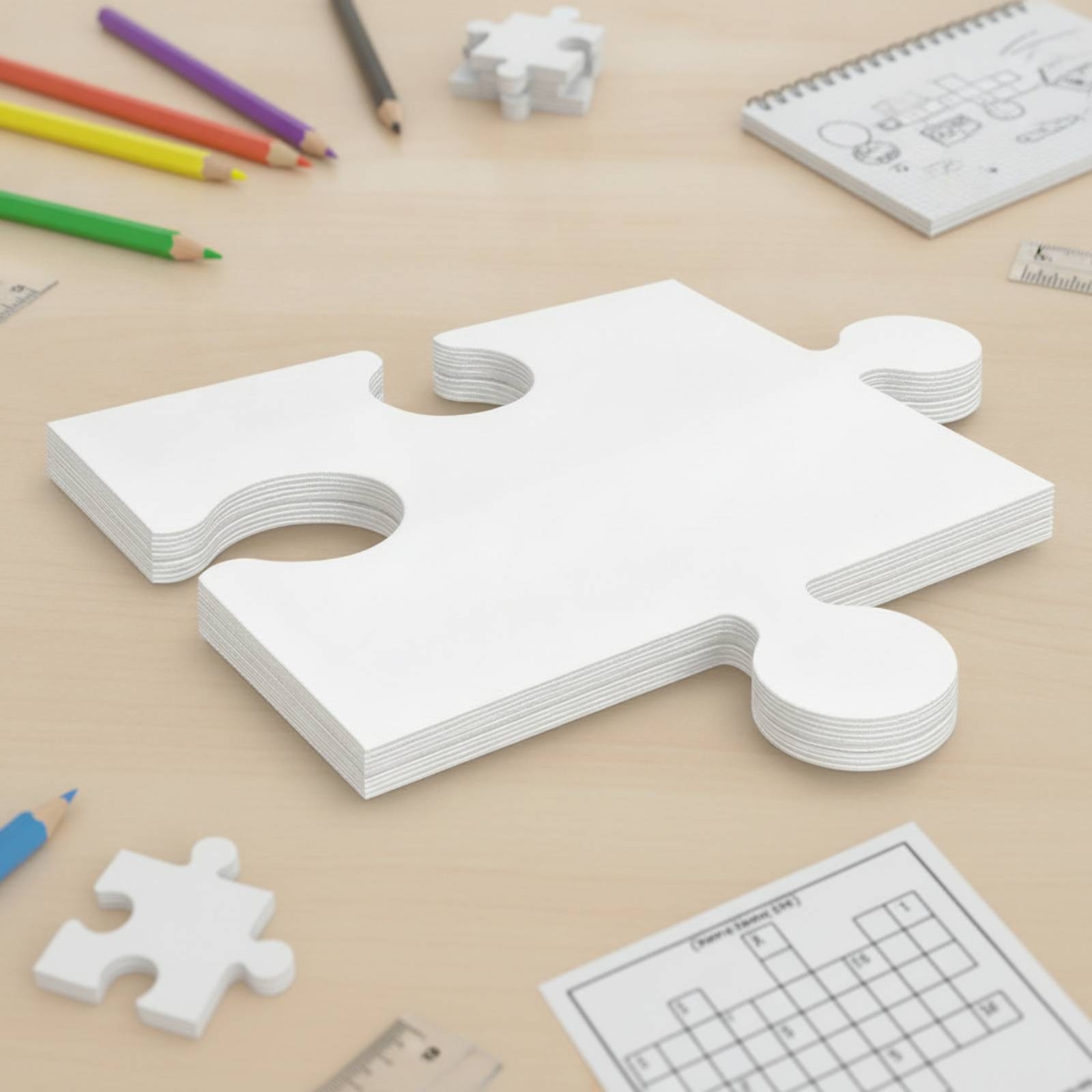 24 Pieces Blank Cardboard Puzz - Art Craft Cardboard recension och pris