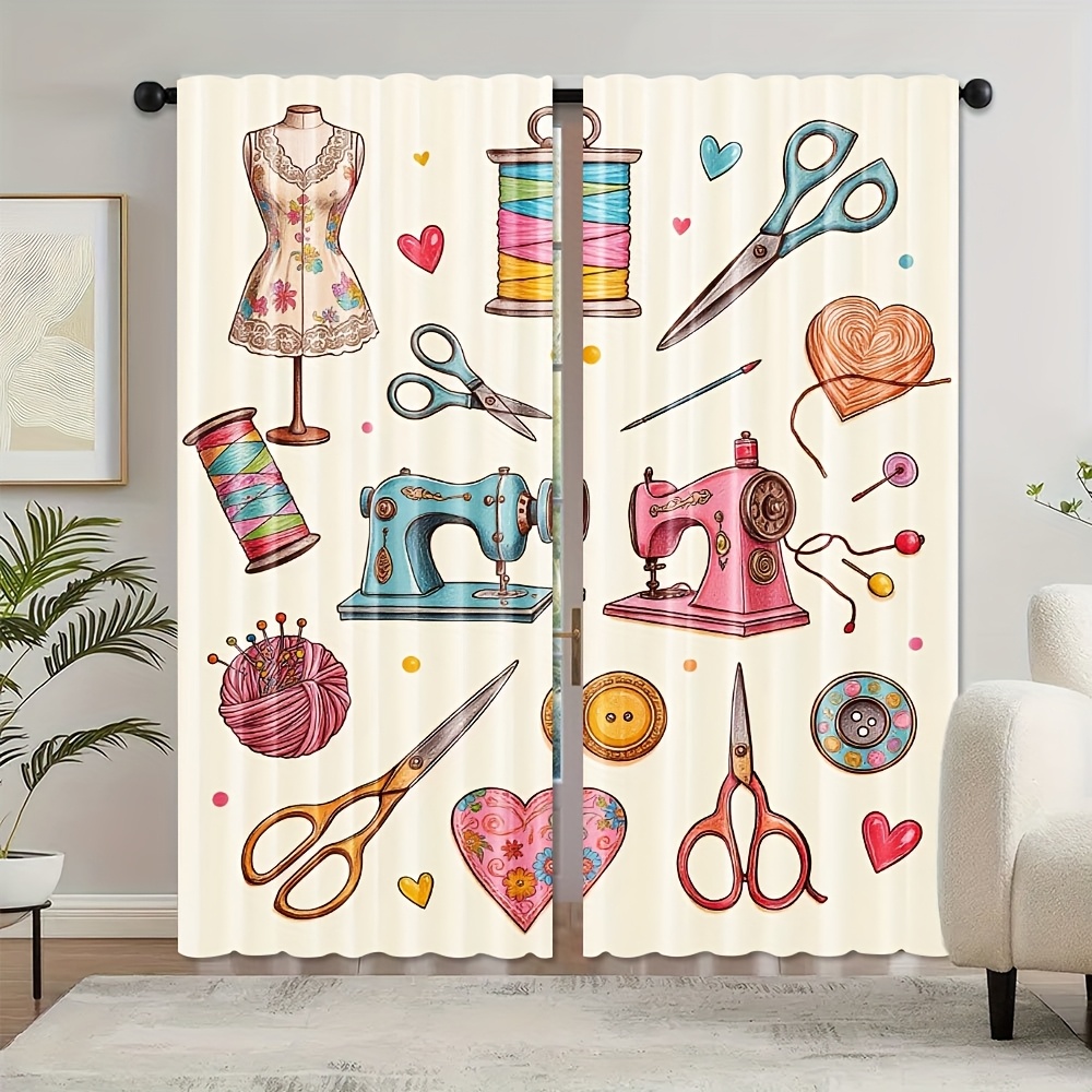 Sewing Craft Room Decor Curtai - Art And Craft For Nursery recension och pris