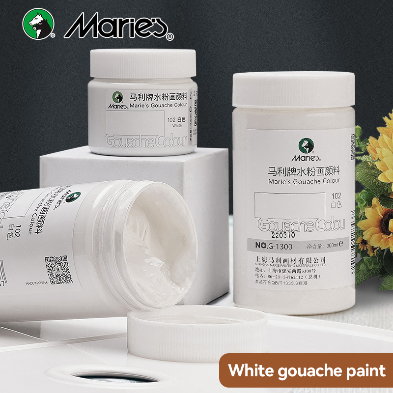 White Gouache Paint 100ml/300m - Gouache Paint Set recension och pris