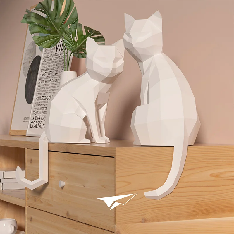 1 Pair Lovers Cat Animal Decor - Art Craft Cardboard recension och pris